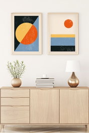Wallity Huhu11 - Set de 2 Pinturas Decorativas Multicolor 50 x 70 cm